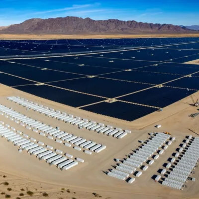 large solar array in the desert