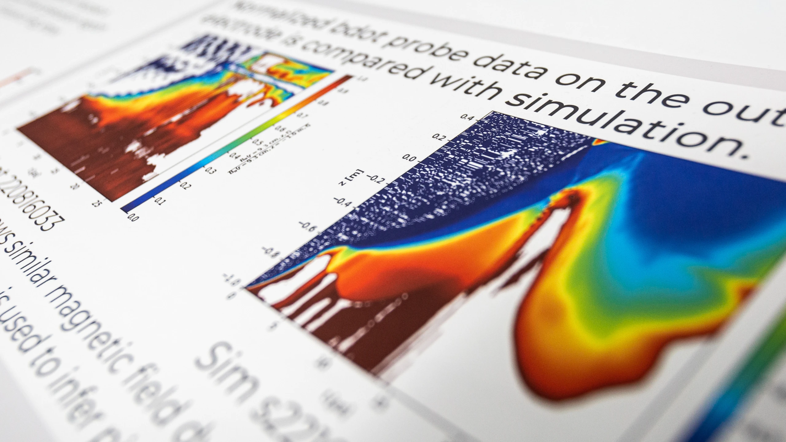 close up of colorful charts depicting simulation data