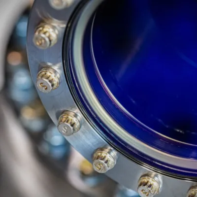 A window into a vacuum chamber